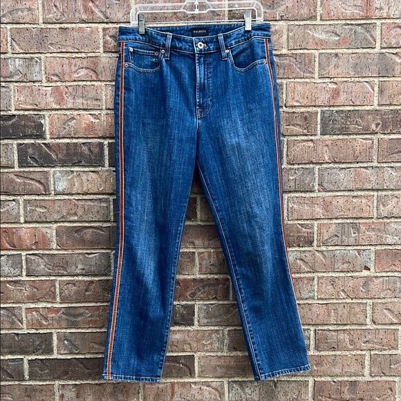 Talbots Women’s Modern Ankle Blue Straight Leg Jeans High Waist Copper Felt Fall - Picture 6 of 16